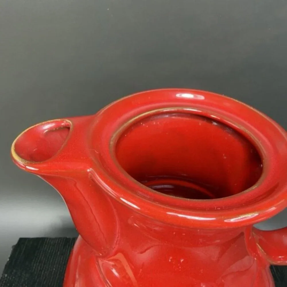 Winterling Keramik Kanne Pottery Red Glaze Teapot Coffee Pot With Lid Marked VTG